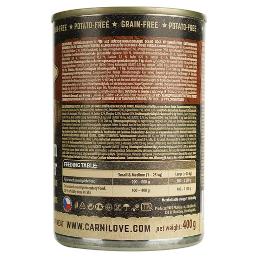 Уценка. Беззерновой влажный корм для собак Carnilove Adult Venison & Reindeer с олениной 400 г - фото 4