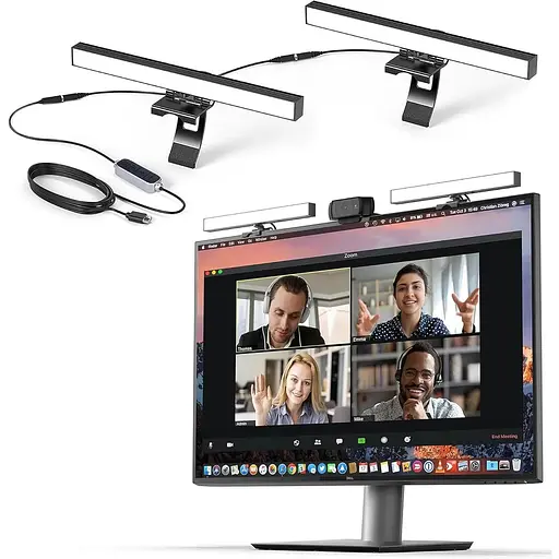Освещение для видеоконференций HumanCentric: свет для веб-камеры для передачи, светодиодный монитор и свет для ноутбука