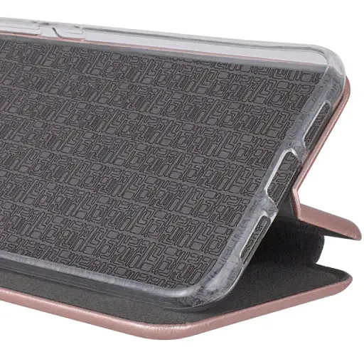 Чехол книга Samsung Galaxy A30 эко-кожа Premium Case для смартфона Розовое золото - фото 3