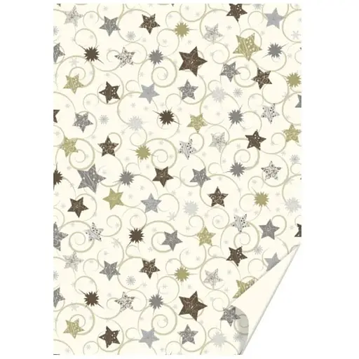 Папір з малюнком "Зірки" А4(21х29,7см) двосторонній 300г/м2 Heyda