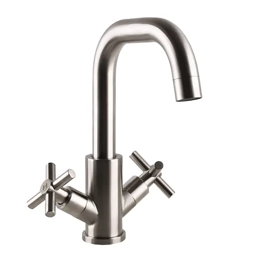 Смеситель для умывальника Globus Lux Dukat SD4-101S Нержавеющая сталь - фото 1