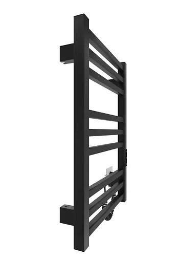 Электрический полотенцесушитель HF London 570x430 black matte 6.1.0100.06.BM, Черный матовый, универсальное (коннектор), Электронный - фото 3