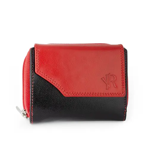 Гаманець жіночий шкіряний Rovicky 1509 GOAN маленький червоно-чорний - фото 1