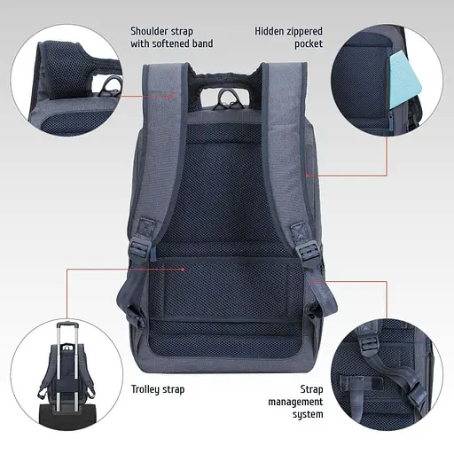 Рюкзак для ноутбука Rivacase 15.6" Blue (7760) (7760 (Blue)) - фото 8