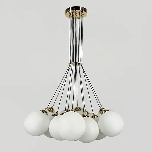 Люстра-пучок на 13 білих плафонів Ø 67 см | Line F | Арт. 1519/13 GD - фото 2