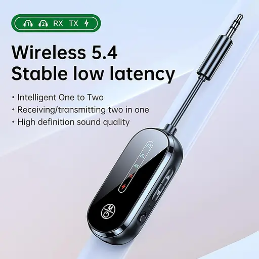 C83Pro Bluetooth Приймач-передавач 3,5 мм 2-в-1 5.4 Bluetooth-адаптер для літака для автомобіля, ПК, телевізора - фото 4