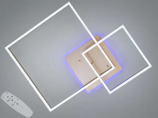 Потолочная LED люстра золото 84 Вт пульт 15 м² - фото 1