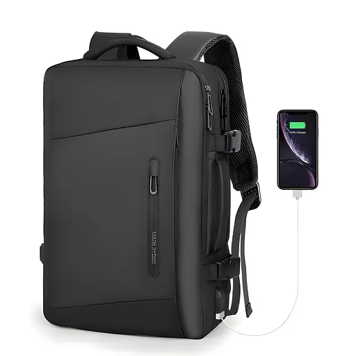 Рюкзак Mark Ryden MR9299 для ноутбука 17.3 дюйма с ортопедической спинкой и USB-портом (Черный)
