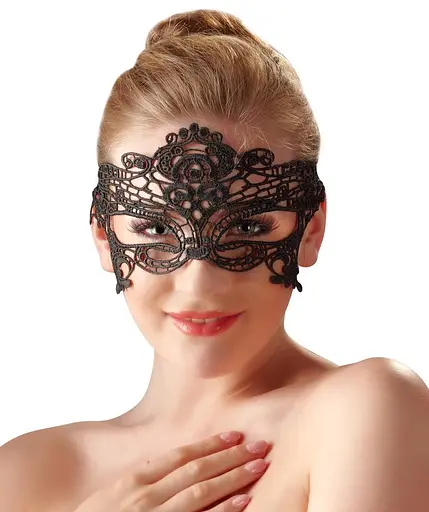 Мереживна маска Cottelli Accessoires чорний - фото 2