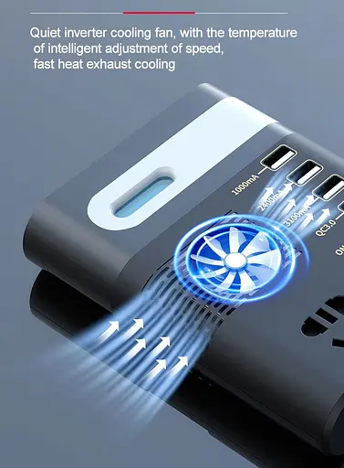 Автомобильный инвертор Asometech 12V 220V 200w Сетевой фильтр - фото 5