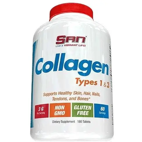 Препарат для суставов и связок SAN Collagen Types 1 and 3, 180 таблеток
