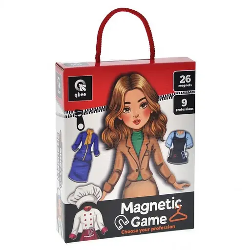 Дитяча магнітна гра "Обери свою професію" Qbee QB600-005, 26 магнітів 9 професій - фото 1