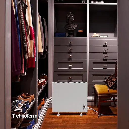 Обігрівач TehnoTerm STT-250 з терморегулятором до 7 м², електричний конвектор на 250 Вт білий - фото 7