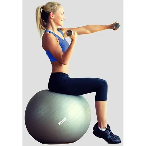 Фитбол York Fitness 75см серый + насос - фото 5