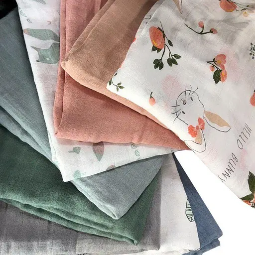 Набор органических пеленок Lovely Svi 3 шт – мягкие, дышащие, размер ХL-110 x 115 см. - фото 5