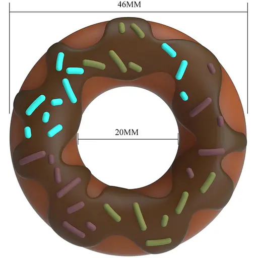 Эрекционное кольцо Pretty Love Super Donut Cock Ring 4.6 см коричневое - фото 5