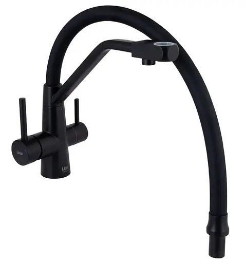 Змішувач для кухні Lidz Aria 020F3 з гнучким виливом з підключенням для питної води LDARI020F3BLA39212 - фото 3