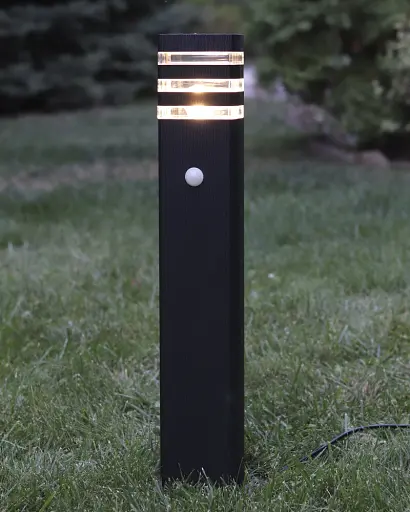 Вуличний світильник з датчиком руху Nowodvorski 9097 Rio Sensor E27 1x10W IP54 чорний - фото 2