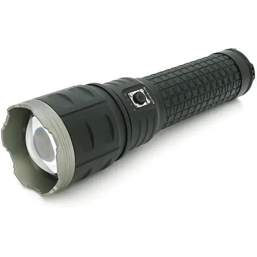 Фонарь поисковый PLD-AK138-1-TG LED PM60, 4 режима, power bank 8000mAh(4(2*18650)), IP65, питание от USB кабеля, 320х135х110мм,1,72кг, Чехол,Black,BOX