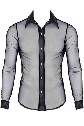 Мужская рубашка Regnes Fetish Planet RMCesare L (черный) - фото 5