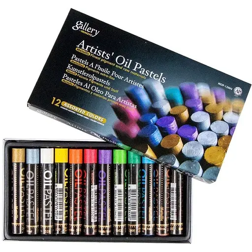 Пастель олійна Mungyo MOP-12MN Металік 12 кольорів - фото 1