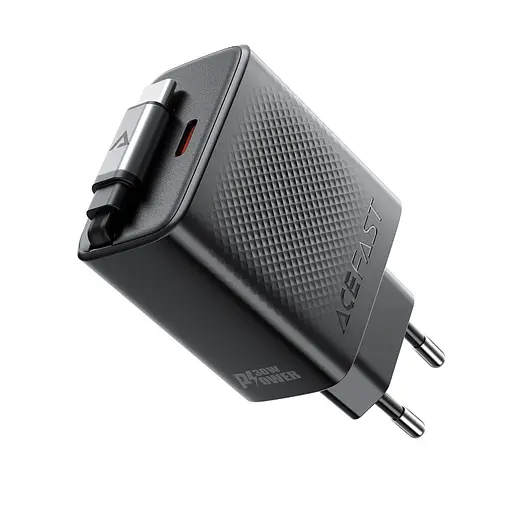 Мережевий зарядний пристрій Acefast A110 2Type-C PD30W чорний - фото 1