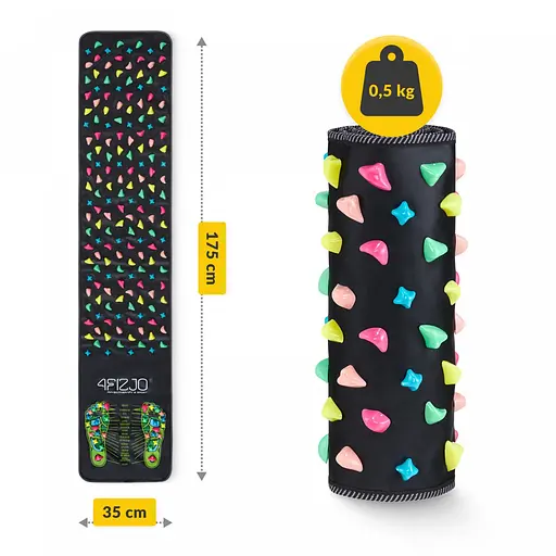 Коврик ортопедический 4FIZJO 175 x 35 см с камнями для массажа ног Black (P-5905973403184) - фото 2