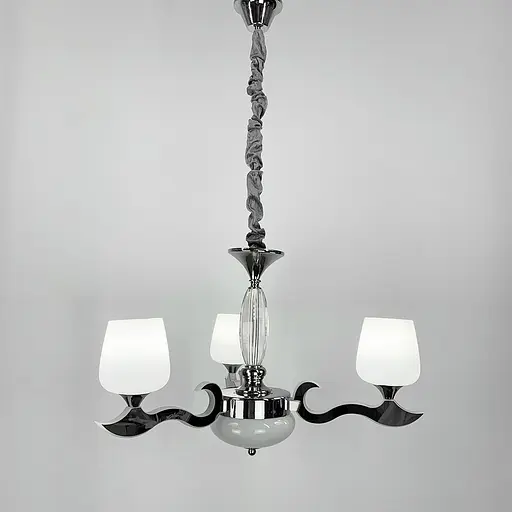 Люстра со светодиодным серебряным корпусом и 3 белыми плафонами Line.F 86517/3CH - фото 6