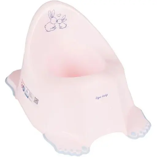 Горщик дитячий Tega Baby антиковзкий Bunny powder pink - фото 1