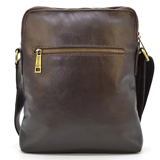 Кожаная мужская сумка через плечо TARWA 25х29х5 см sum0025768 - фото 5