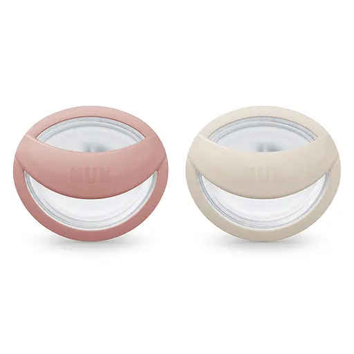 Пустышка Nuk Perfect Match силиконовая размер 1 0-6 мес. 2 шт. бежевая с розовой (3954150) - фото 2