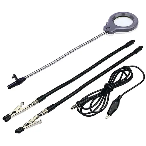 Паяльная станция WEP 926 LED-IV, паяльник, цифровая индикация, лупа, подсветка, держатели плат и припоя, 60W, 90-400 гр C - фото 6