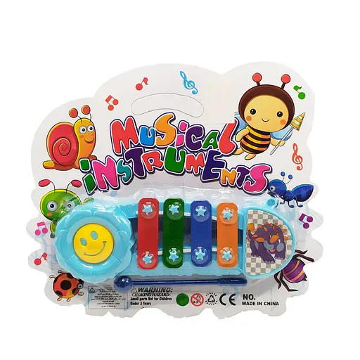 Музыкальная игрушка Ксилофон Bambi Y9093, 16 см Голубой - фото 1