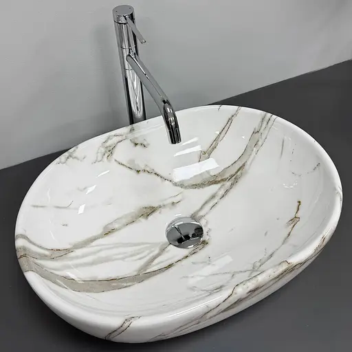 Умивальник VBI Modena S lava накладний VBI-012005, Мармур - фото 2