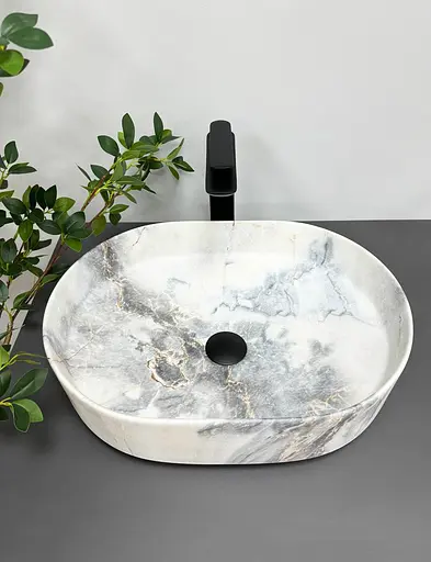 Умивальник VBI Verona 50 granit matt накладний VBI-011304, Мармур - фото 2