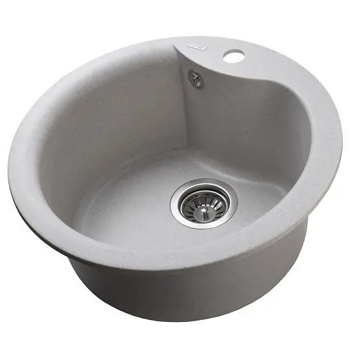 Гранитная мойка Globus Lux Orta жемчужный 485мм 000008748, Серый - фото 4