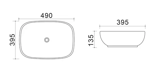 Умивальник накладний Mixxus Premium Diverse-0115 490x395x135 мм MP6650, Графит - фото 2