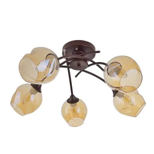 Люстра стельова Brille в спальню E27 60W BR (LK-678C/5)