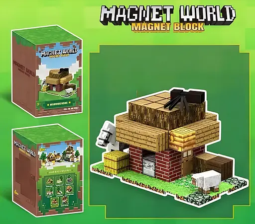 Магнітний конструктор Minecraft Будинок воїна на 70 деталей (T9907) - фото 2