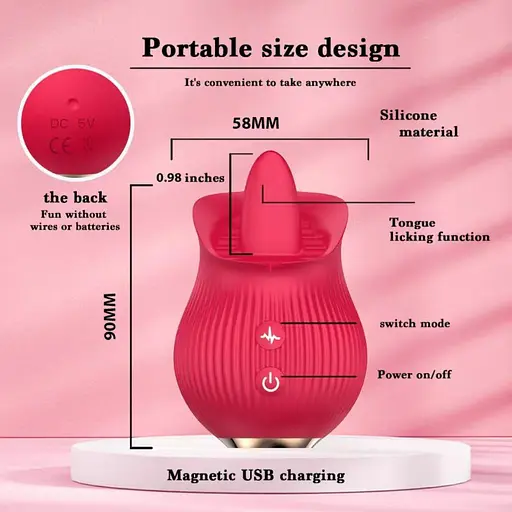 Вібратор B - Series Lyla Petal Bliss, 8.8 см (червоний) - фото 2