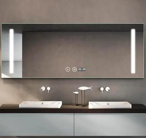 Зеркало Dusel DE-M1041 75x100 с часами и Bluetooth, Белый - фото 10