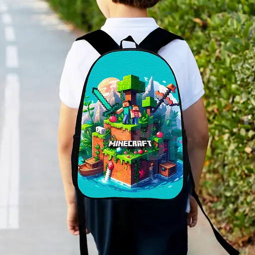 Рюкзак детский майнкрафт "Minecraft" 34х27см, городской ранец для мальчика (00518)