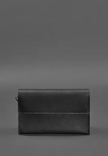 Шкіряний чоловічий клатч-барсетка 3.0 чорний краст - фото 3