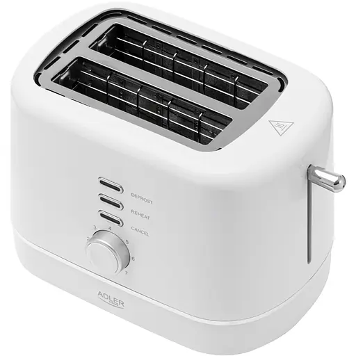 Тостер Adler AD 3224 white 850Вт/ 2 відділення/7 режимів підсмажування/розморожування/підігрів булок - фото 5