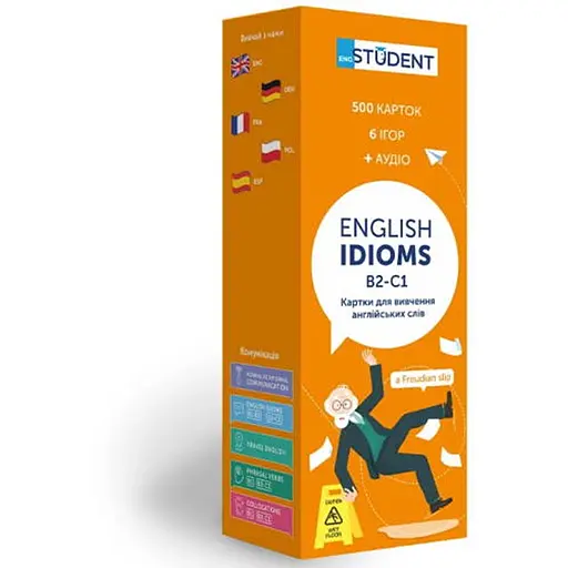 Настільна гра English Student Картки для вивчення англійської мови English Student Idioms B2-С1 (укр.) (591225992) - фото 1