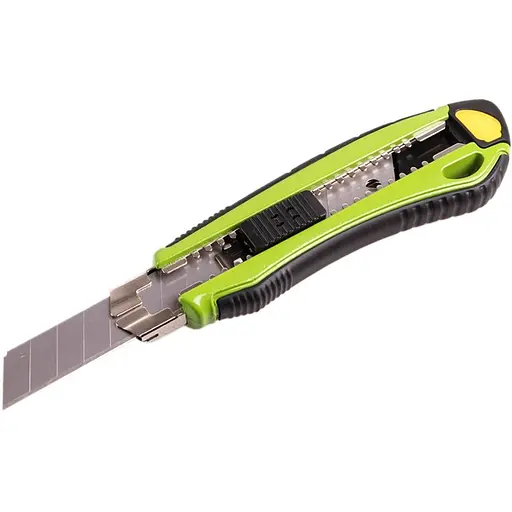 Ніж Alloid Building Tools алюмінієвий прогумований з висувним сегментним лезом 18 мм (HA-1828) - фото 1