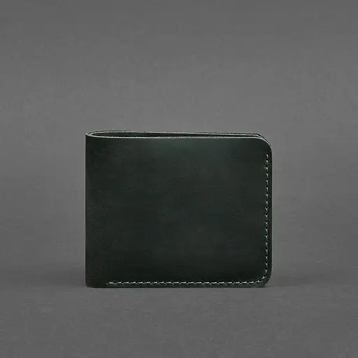 Мужской кожаный портмоне 4.1 (4 кармана) зеленый - фото 6