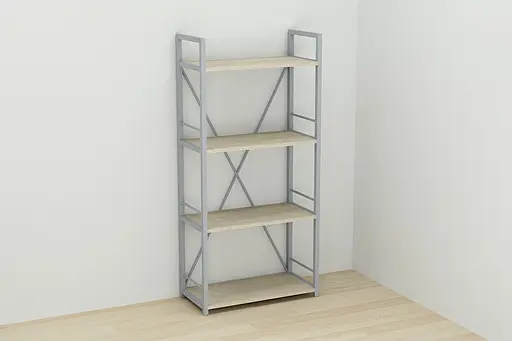 Этажерка 4/60 Ferrum-decor Серии Коннект 120x60x28 серый ДСП Дуб Сонома 16мм (FRD-104251) - фото 4