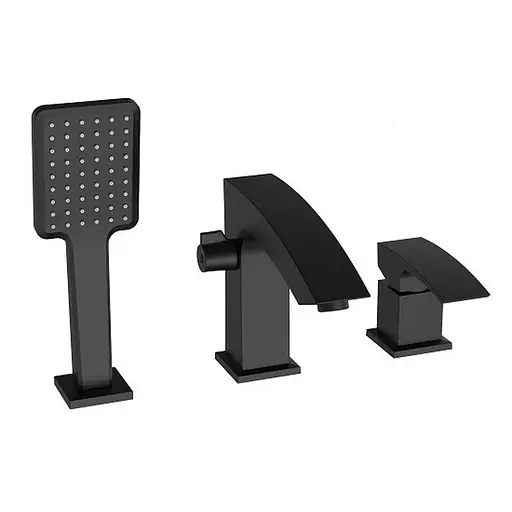 Смеситель на борт ванны Koer KB-43007-05 на 3 отверстия KR3453 Черный матовый - фото 1