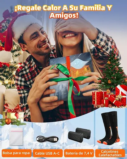 Шкарпетки з підігрівом 2024, теплові шкарпетки Eventek 7,4 В, що перезаряджаються, на 360° з підігрівом шкарпетки з підігрівом - фото 5